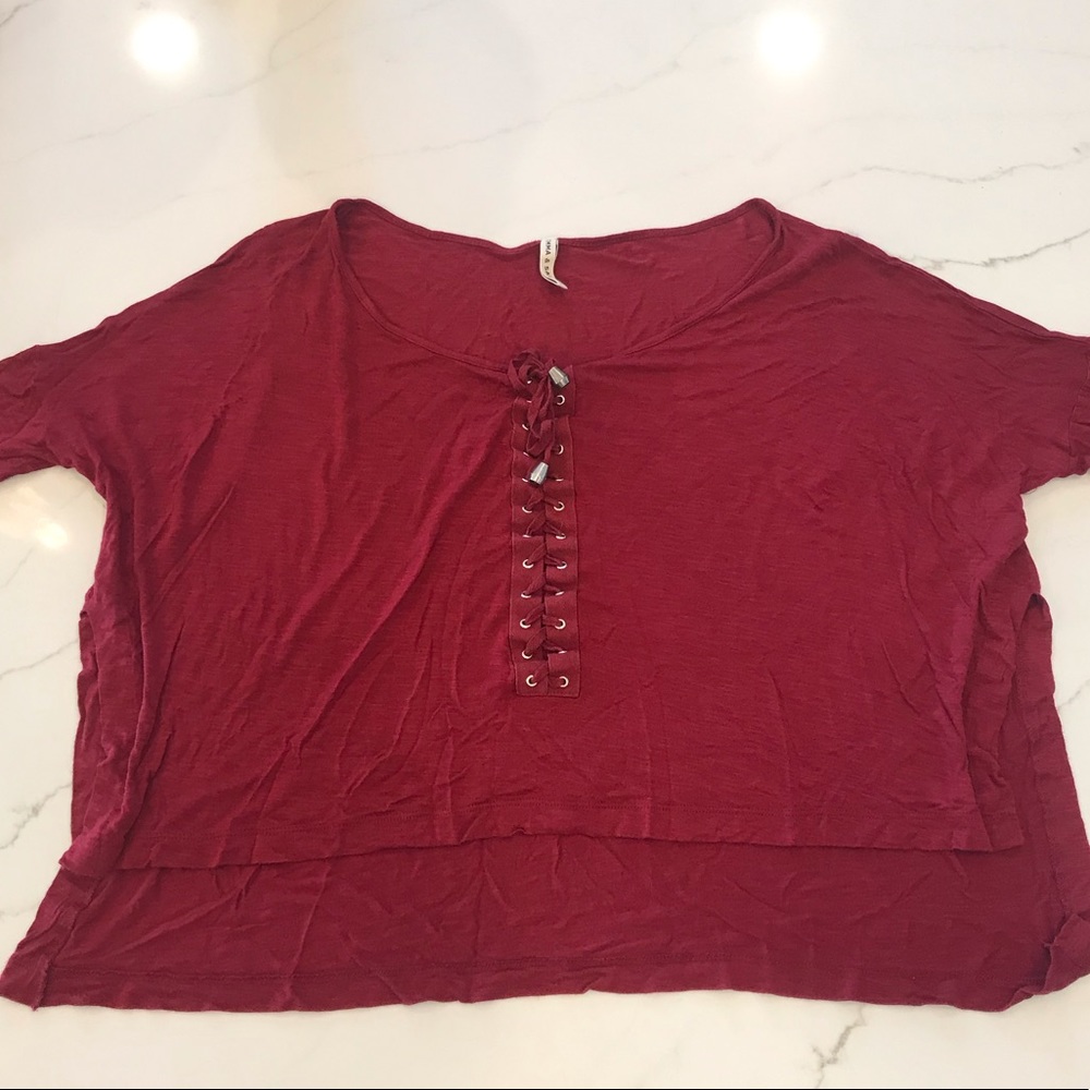 Emma & Sam lace-up red tunic
